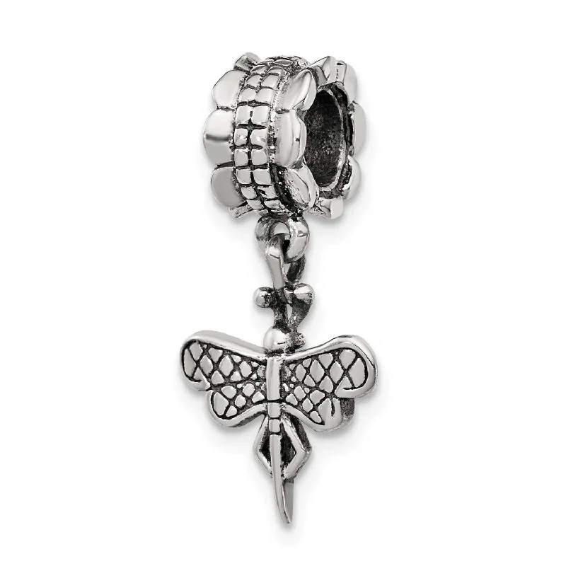 Sterling Silver Reflections Dragonfly Dangle Bead