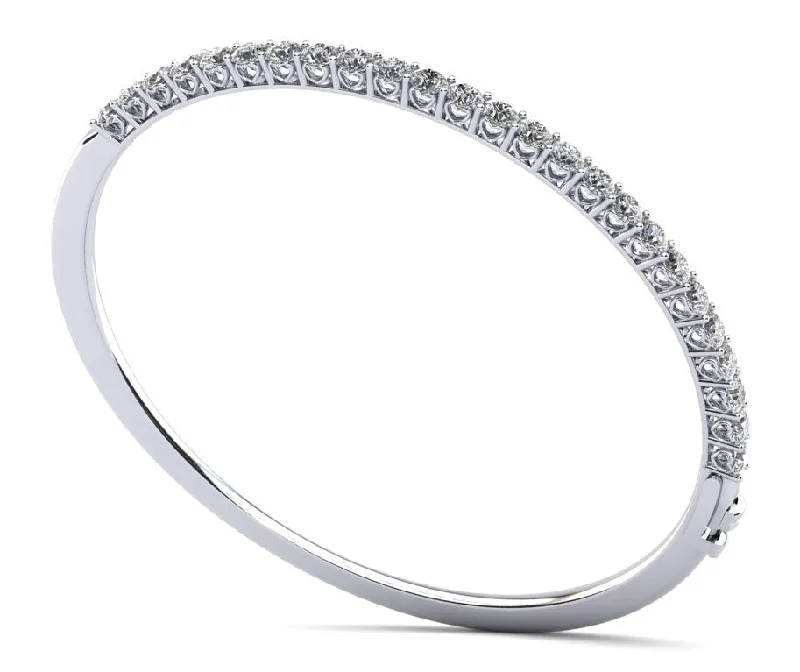 Stylish Sweetheart Bangle Diamond Bracelet with 1.55 ct.(finished) 2.3mm