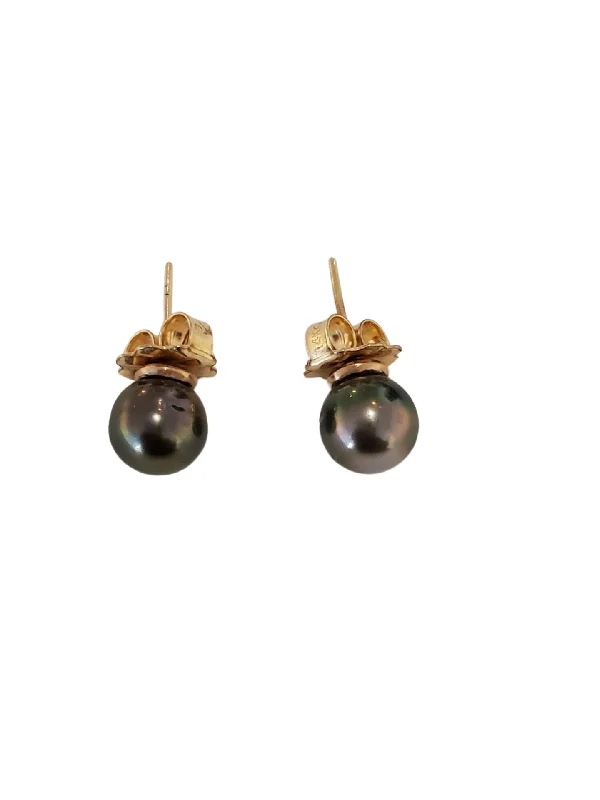 Garnet Stackable Ring Tahitian Pearl Stud Earrings