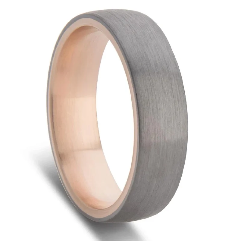 Tantalum and Gold Inner Sleeve Wedding Ring