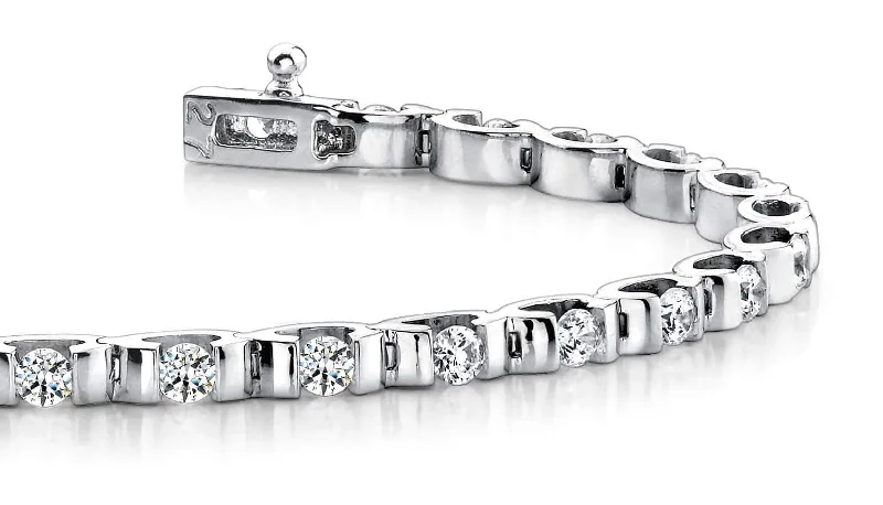 Tension Set Diamond Bracelet with 3.05 ct.(finished) 2.5mm