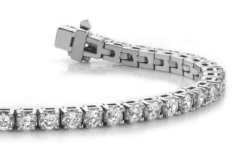 Timeless Four Prong Diamond Tennis Bracelet with 4.03 ct.(finished) 2.5mm