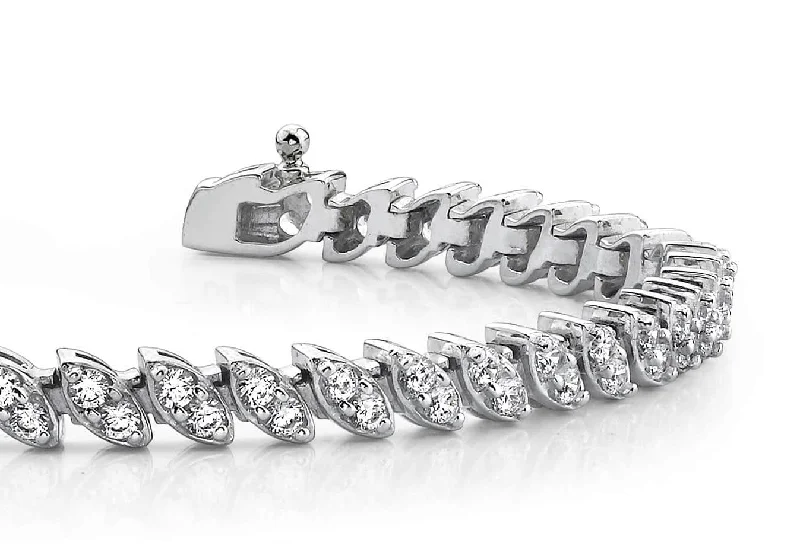 Two Peas In A Pod Diamond Bracelet with 3.06 ct.(finished) 2mm