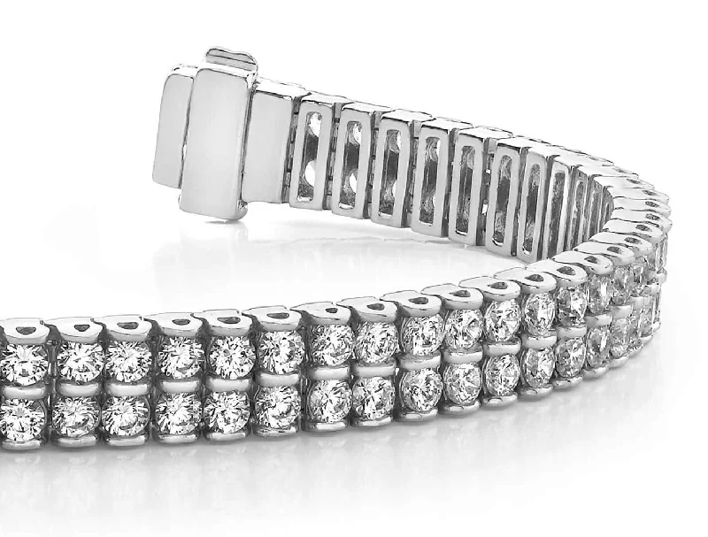 Two Row Diamond Bracelet with 9.05 ct.(finished) 2.75mm