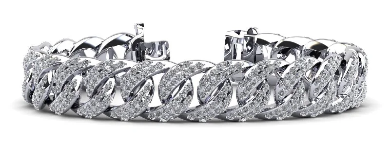 Two Rows Women Link Diamond Bracelet with 5.92 ct.(finished) 1.3mm