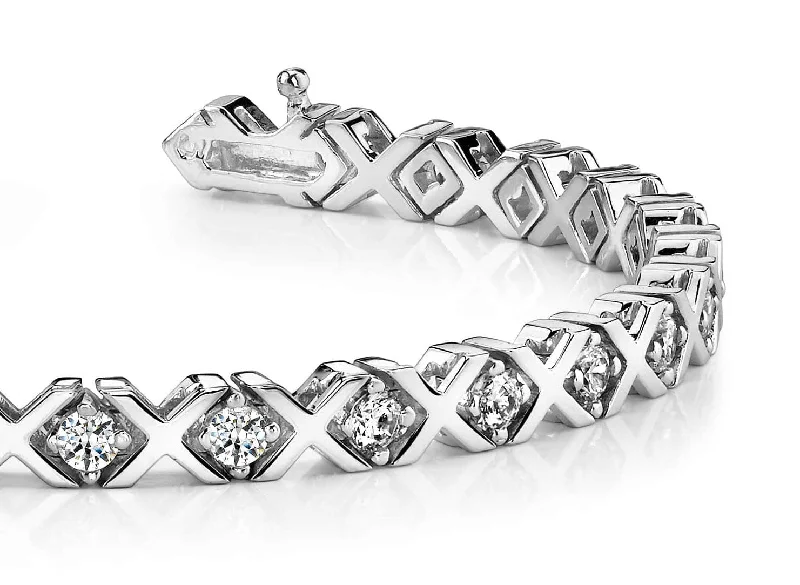 X And O Diamond Bracelet with 2.34 ct.(finished) 3.0mm