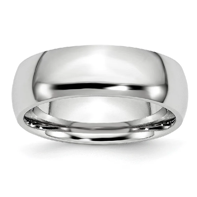 7mm Cobalt Polished Domed Standard Fit Band